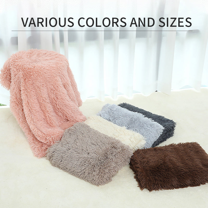 Fluffy plush non-slip dog crate pad, view 8