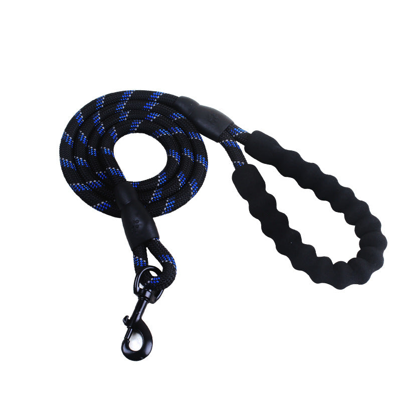 Reflective rope dog leash with foam handle, view 10