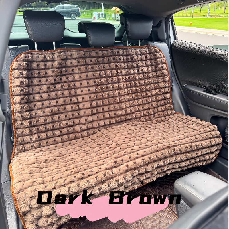 Plush non-slip back seat dog bed cover for car, view 5