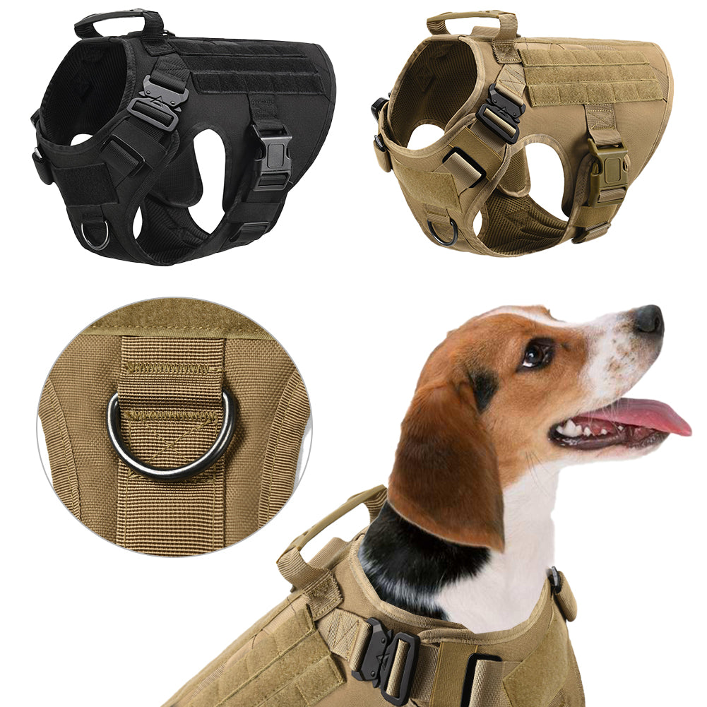 Heavy duty tactical nylon dog harness with handle, view 6