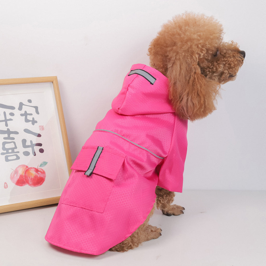 Lightweight reflective rain jacket for small dogs, view 5