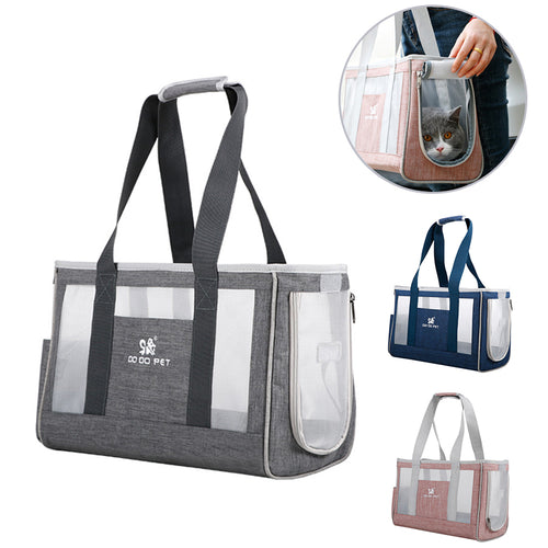 Breathable mesh pet carrier bag for small dogs and cats, view 2