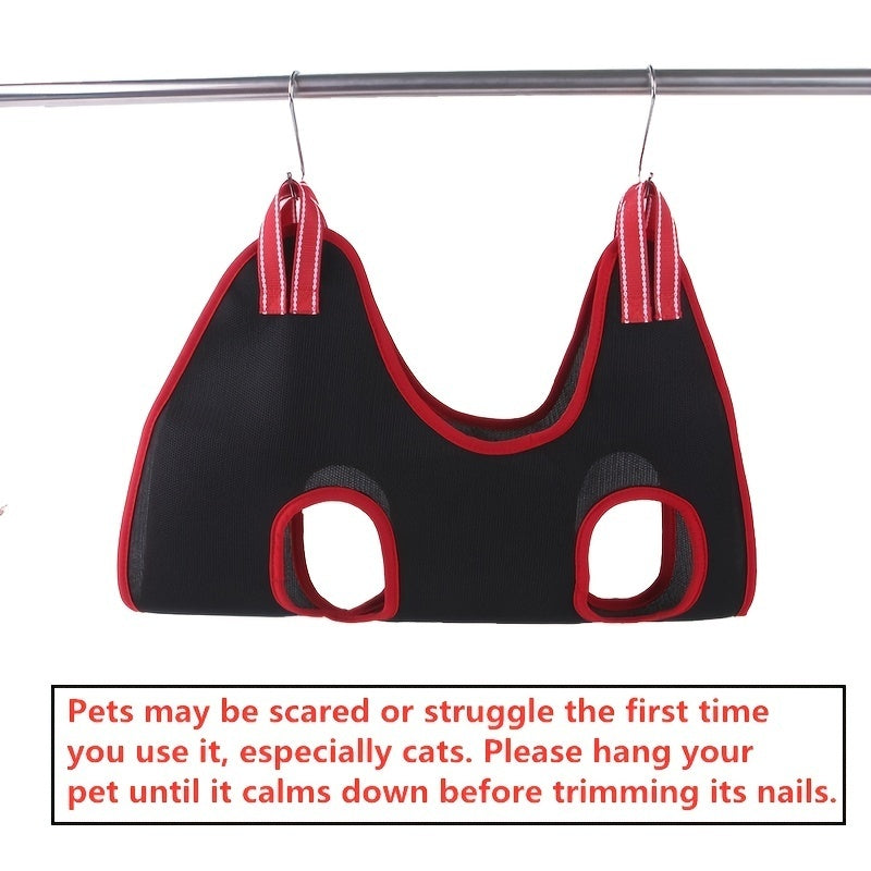 Dog grooming hammock sling for nail trimming, view 3