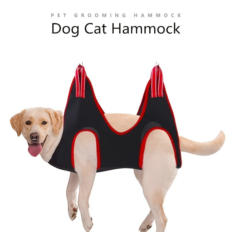 Dog grooming hammock sling for nail trimming, view 2