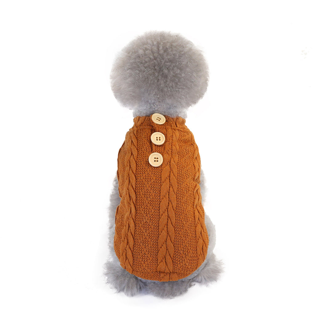 Sleeveless cotton knit sweater vest for small dogs, view 2