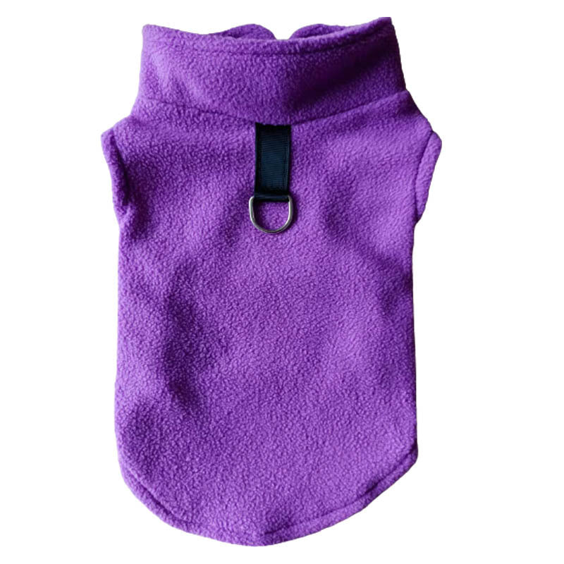 Warm polar fleece pullover vest for dogs, view 3