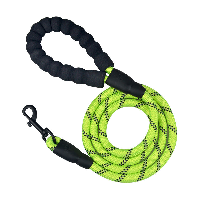 Reflective braided nylon rope dog leash, view 5