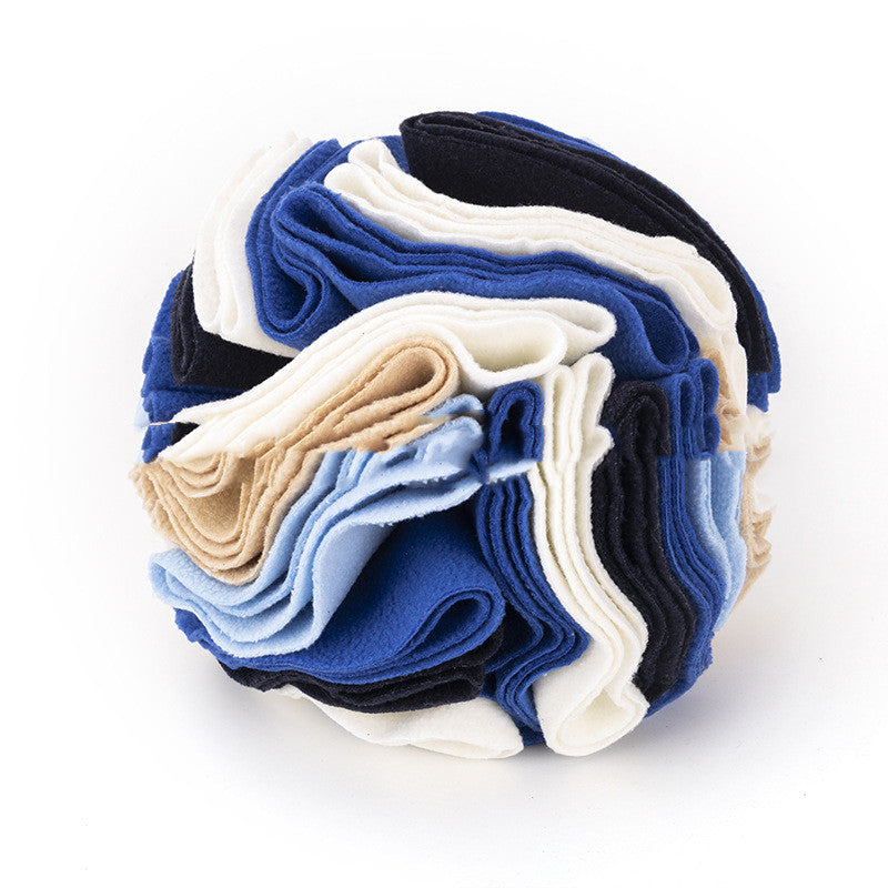 Fleece snuffle ball dog toy for hiding treats, view 10
