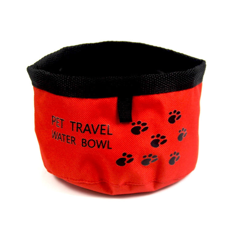Packable oxford fabric travel bowl for cats, view 4
