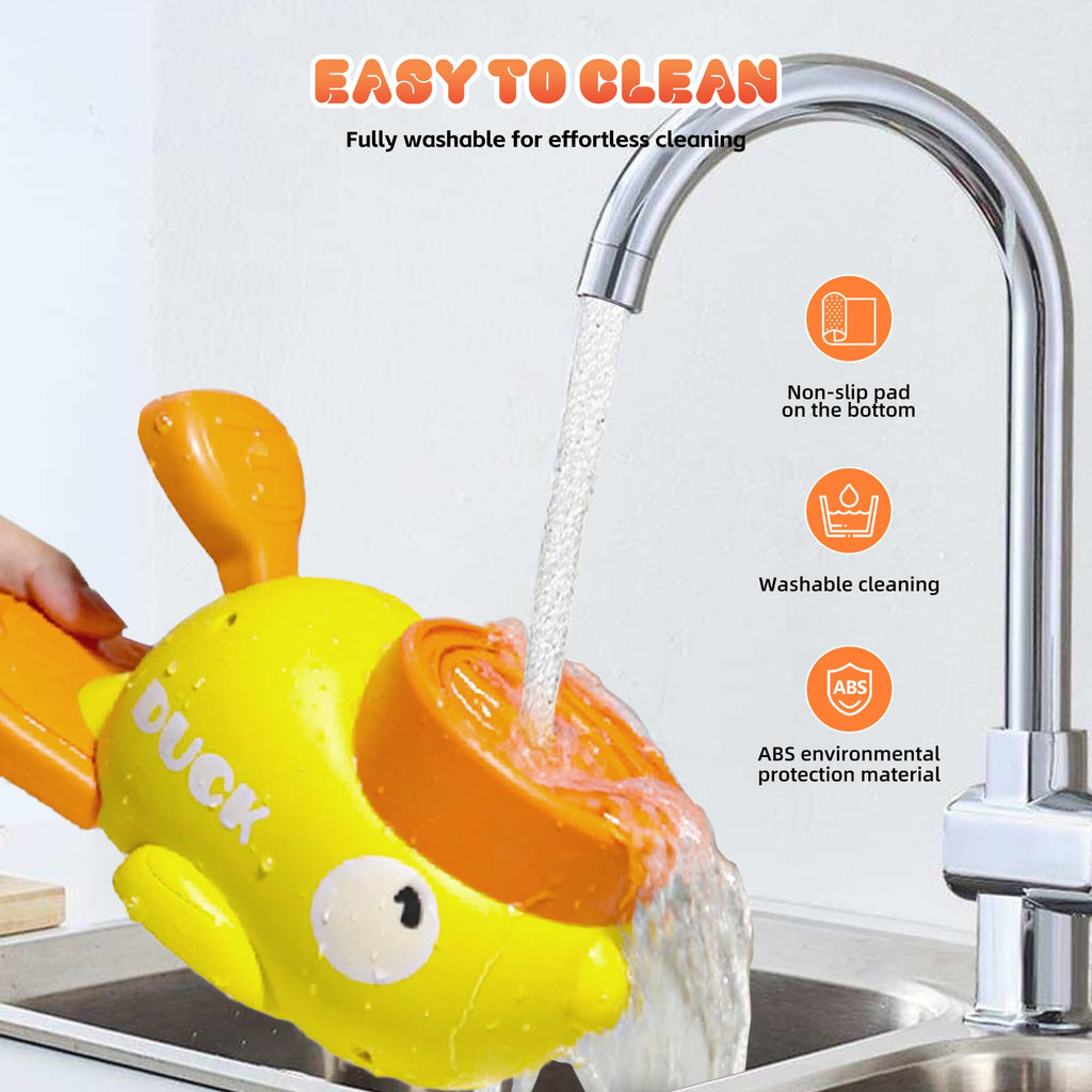 Yellow duck treat dispenser dog puzzle toy, view 7