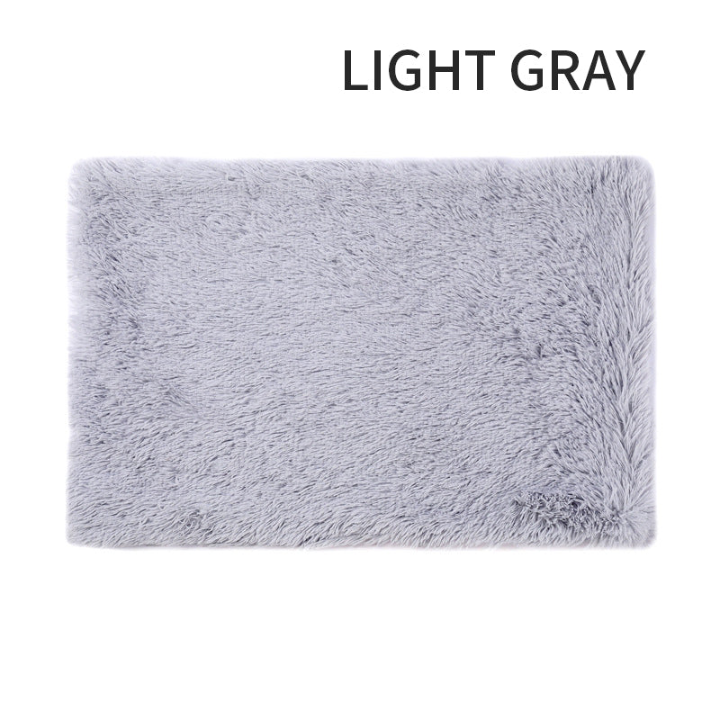 Fluffy plush non-slip dog crate pad, view 5