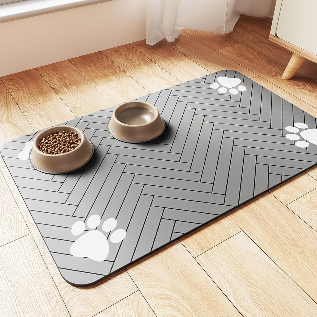Quick-dry absorbent feeding mat for pet bowls, view 4