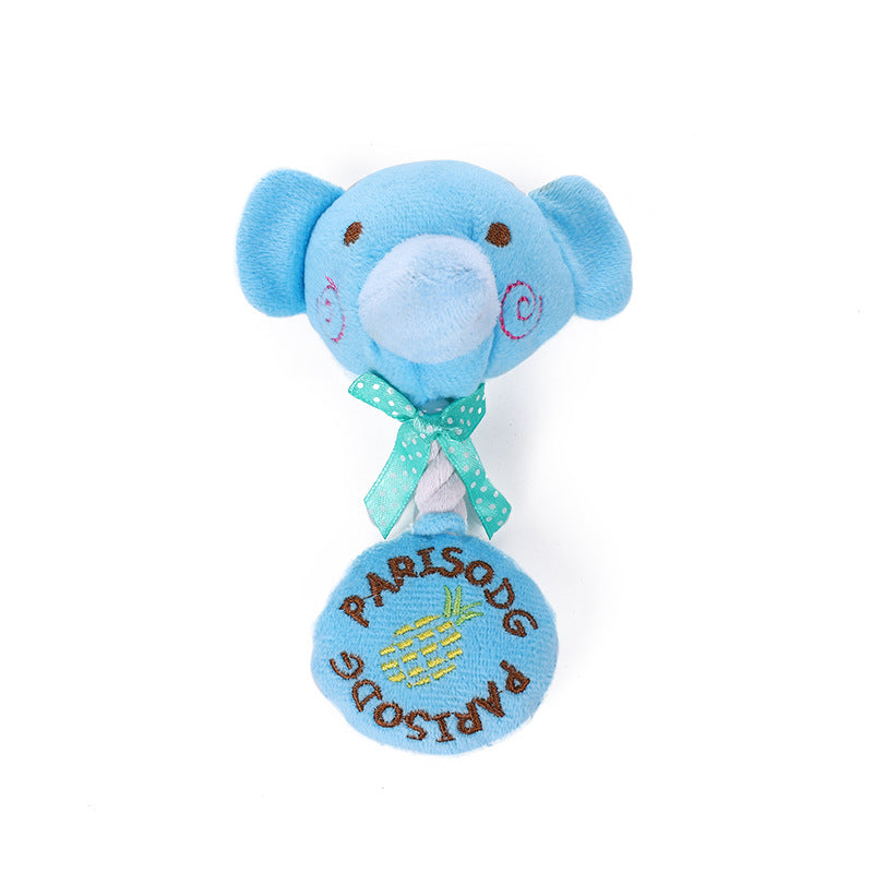 Small squeaky plush animal dog toys for puppies, view 4