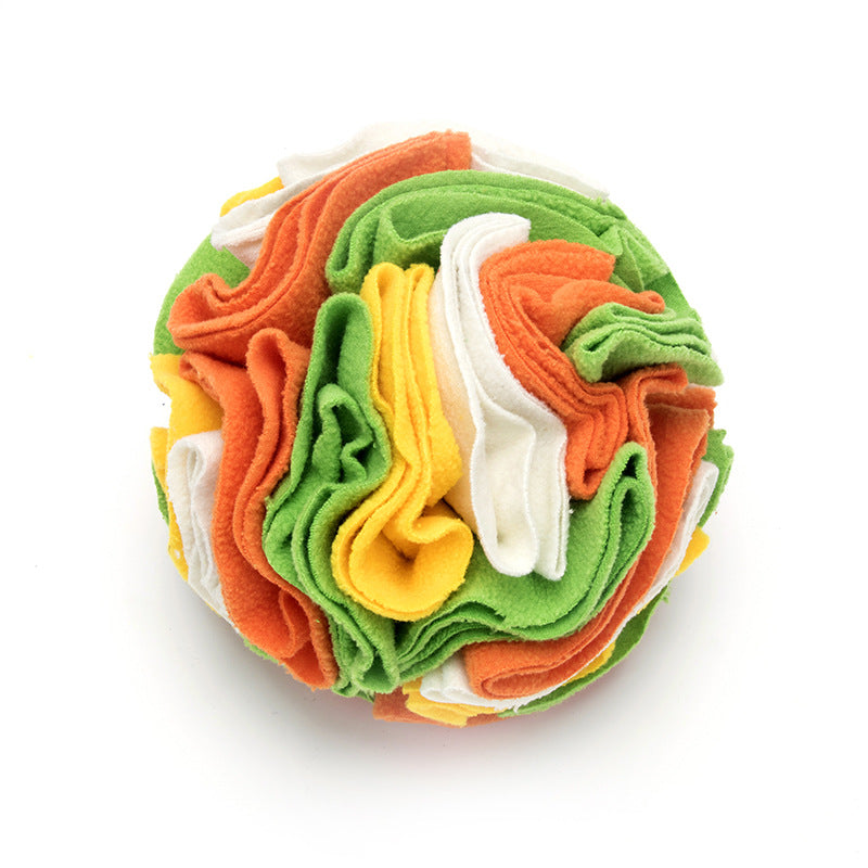 Fleece snuffle ball dog toy for hiding treats, view 7