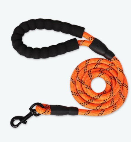 Lightweight reflective nylon dog leash, view 5
