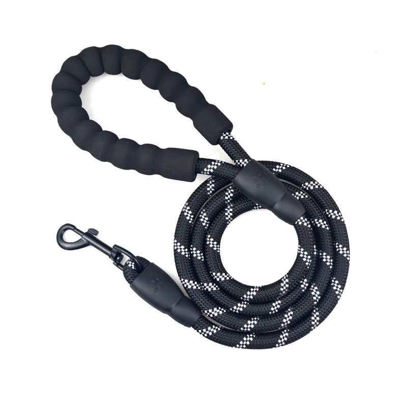 Reflective braided nylon rope dog leash, view 4