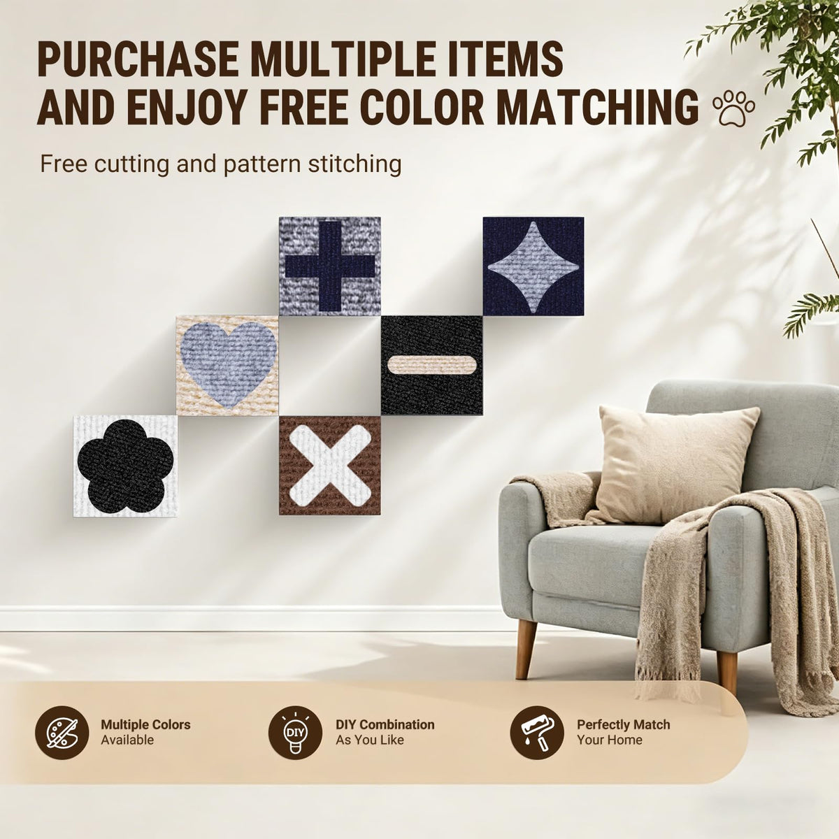 Self-adhesive trim-to-fit cat scratch mat for couch, view 8