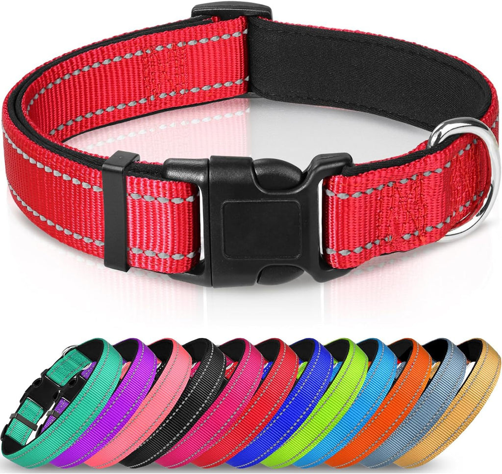 Adjustable reflective nylon dog collar, view 10