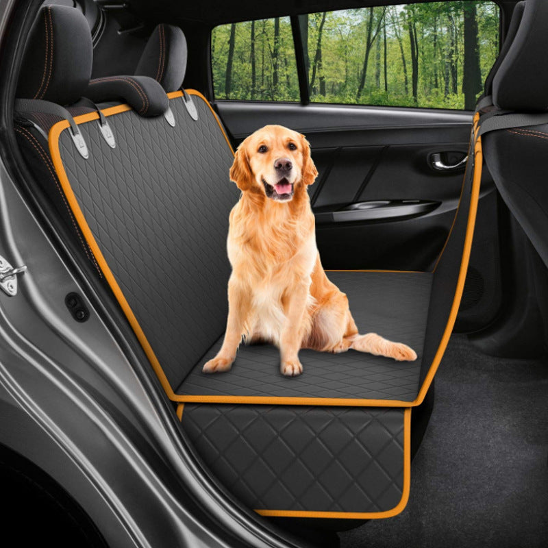 Waterproof dog car hammock back seat cover with mesh window, view 10