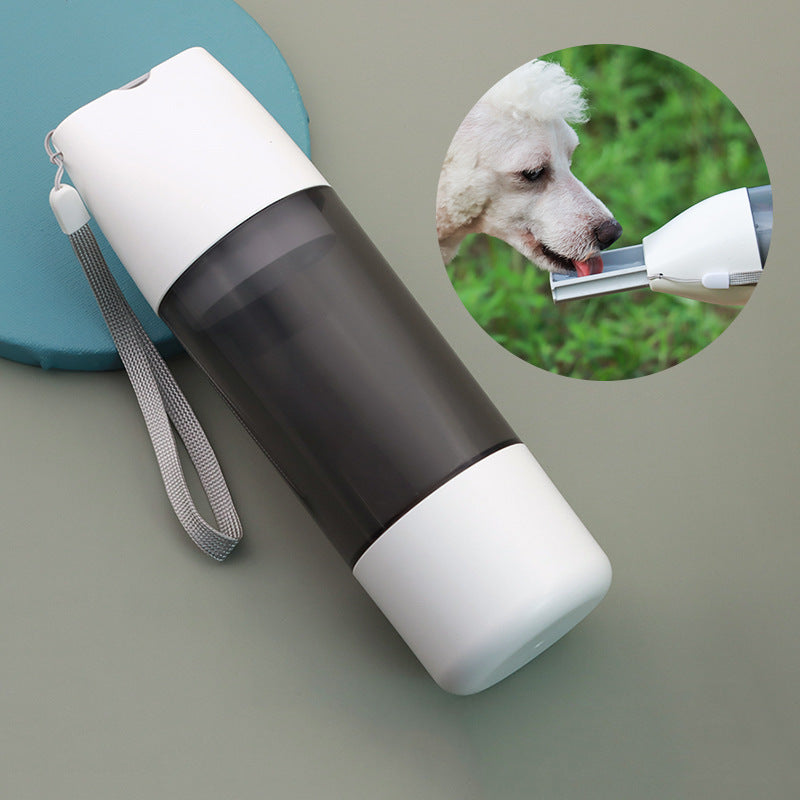 2-in-1 dog water bottle with snack food container, view 2