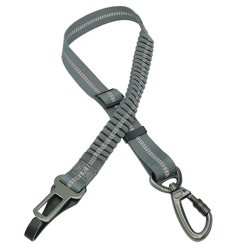 Reflective bungee dog car seat belt restraint, view 3