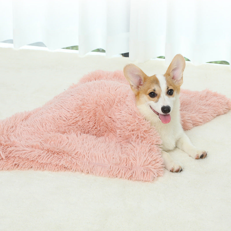 Fluffy plush non-slip dog crate pad, view 6