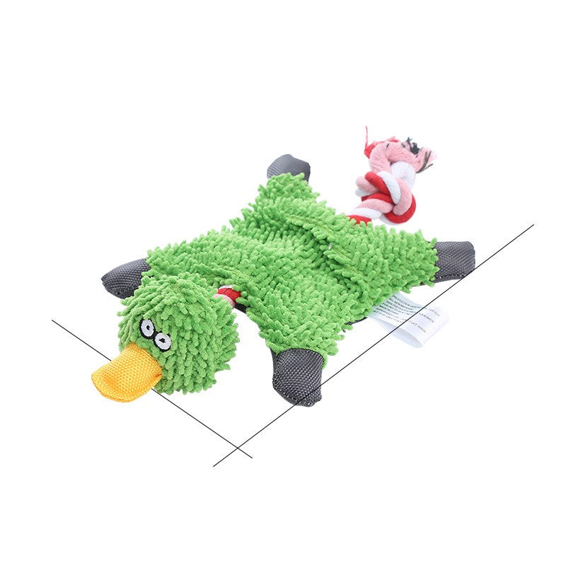 Squeaky corduroy plush animal dog toy, view 12