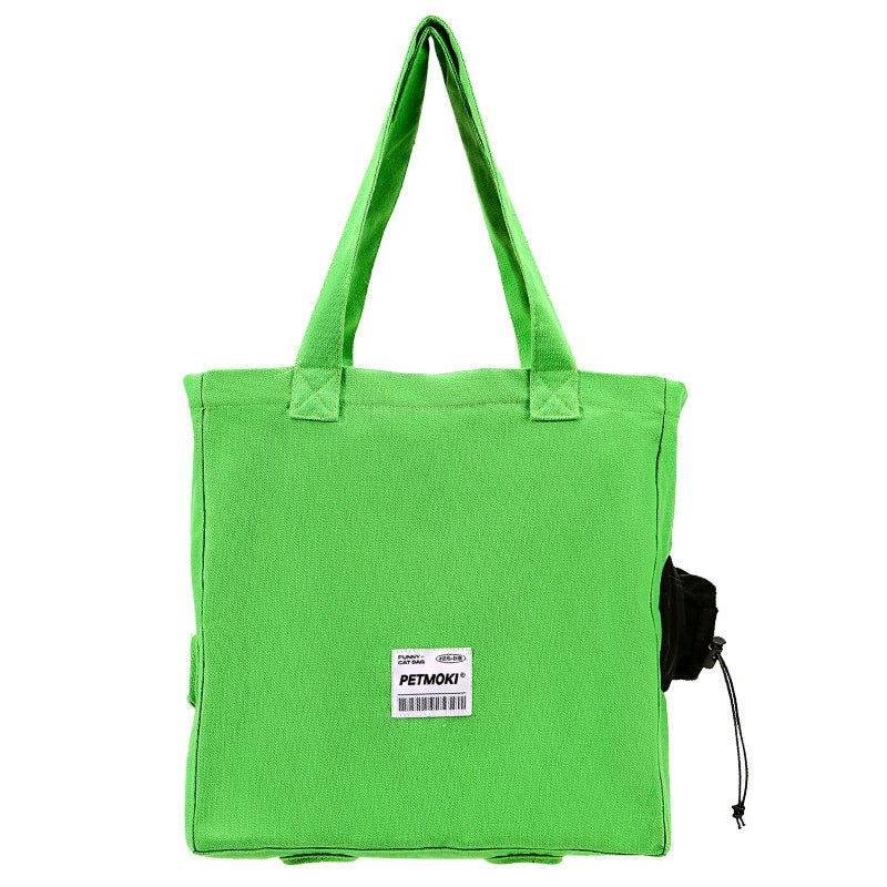 Canvas head-out cat carrier shoulder bag, view 8