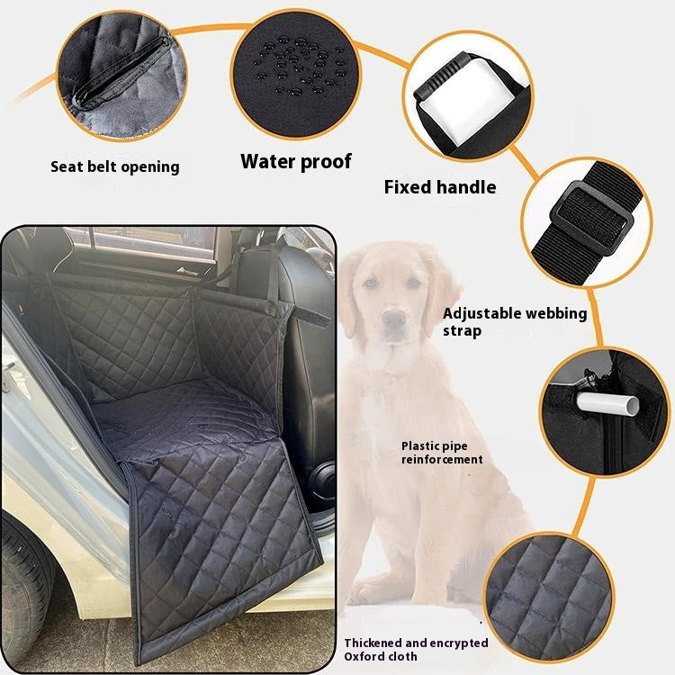 Walled dog car seat basket for the back seat, view 5