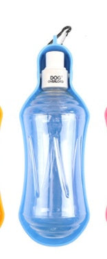 Clip-on dog travel water bottle with drinking trough, view 11