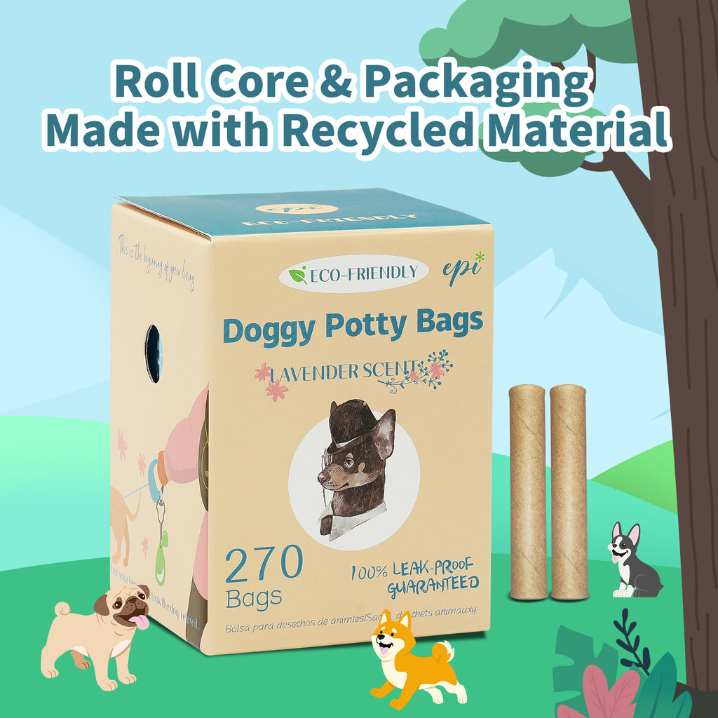 Dog poop bag rolls with leash clip, view 2