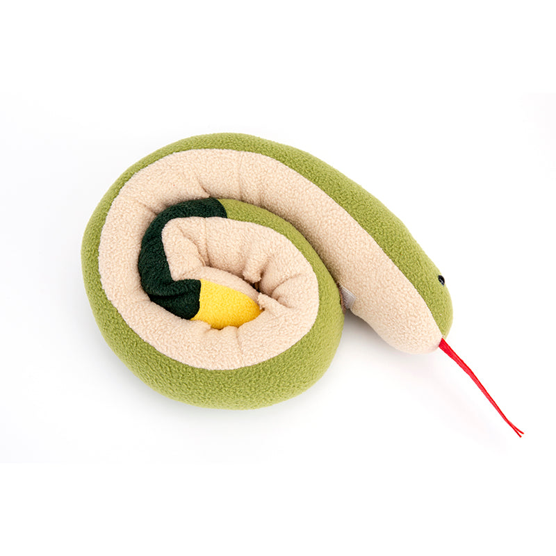 Fleece snuffle snake dog puzzle toy for nosework, view 6