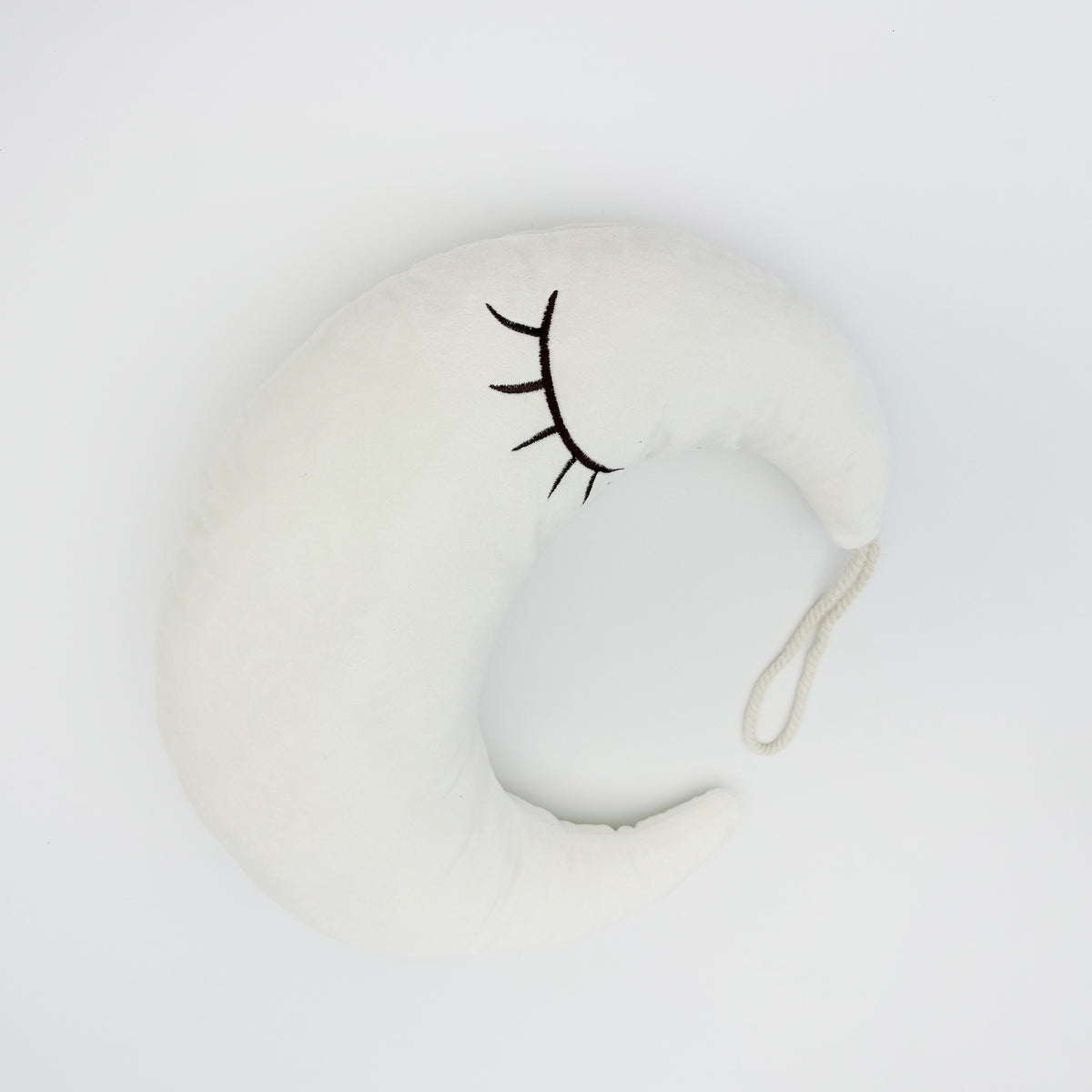 Crescent moon-shaped plush dog pillow headrest, view 6