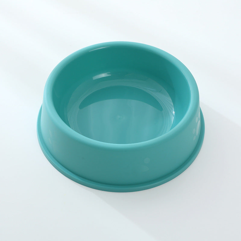 Frosted paw print plastic pet bowl for cats, view 6