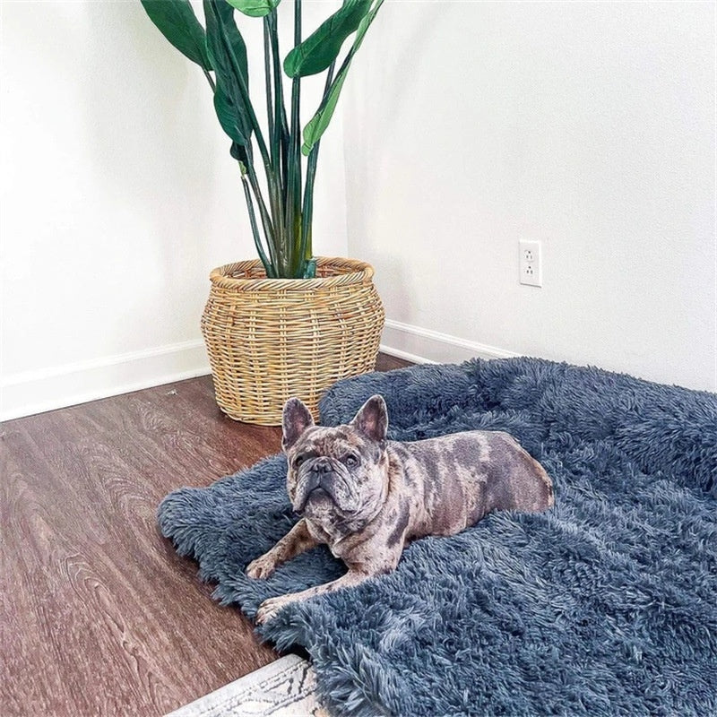 Thick warm plush dog sleeping pad, view 6