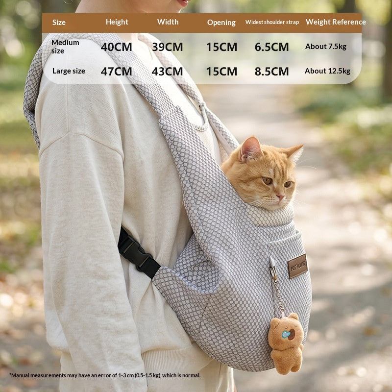 Breathable gray cat carrier backpack, view 4