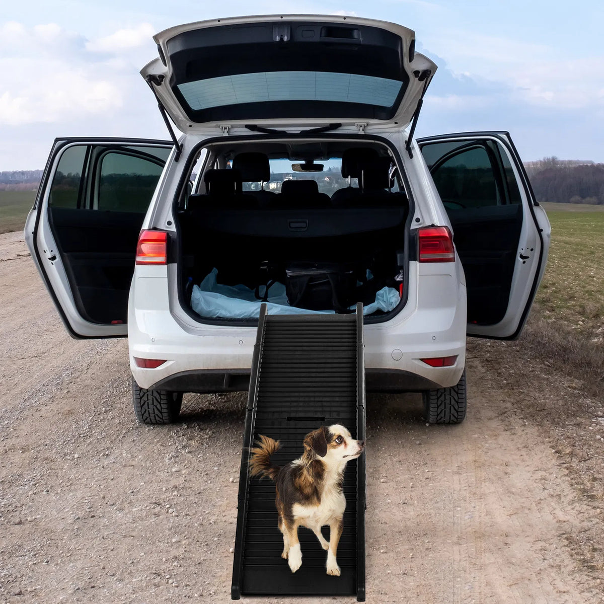 Tri-fold non-slip dog car ramp for suvs, view 4