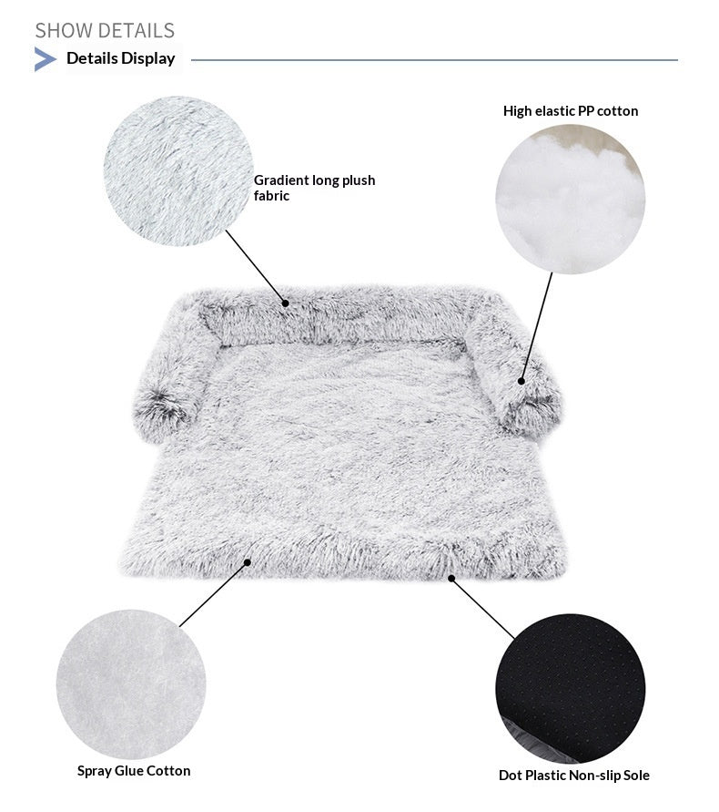 Thick warm plush dog sleeping pad, view 7