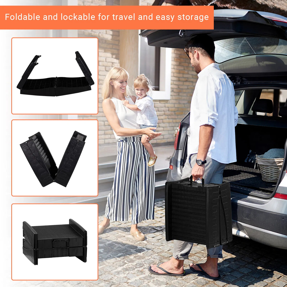 Tri-fold non-slip dog car ramp for suvs, view 9