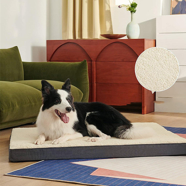 Foam dog crate pad with removable washable cover, view 2