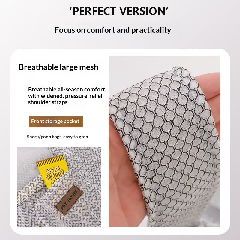 Breathable gray cat carrier backpack, view 6