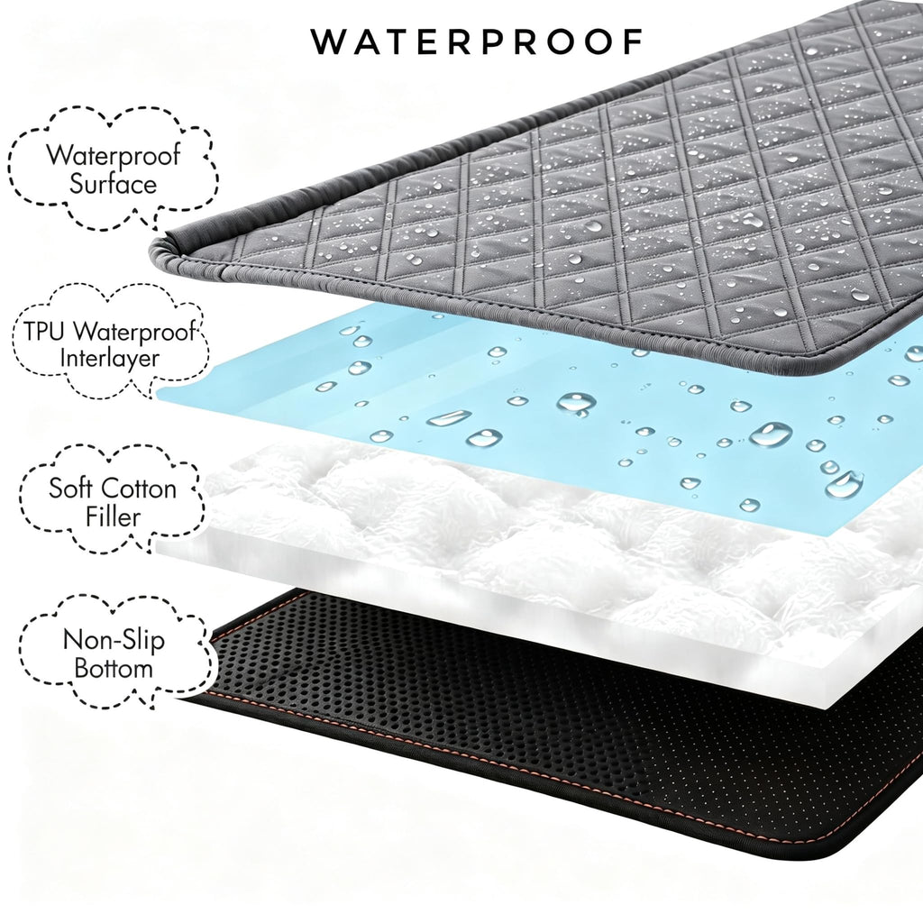 Waterproof cooling dog couch bed with bolster, view 3