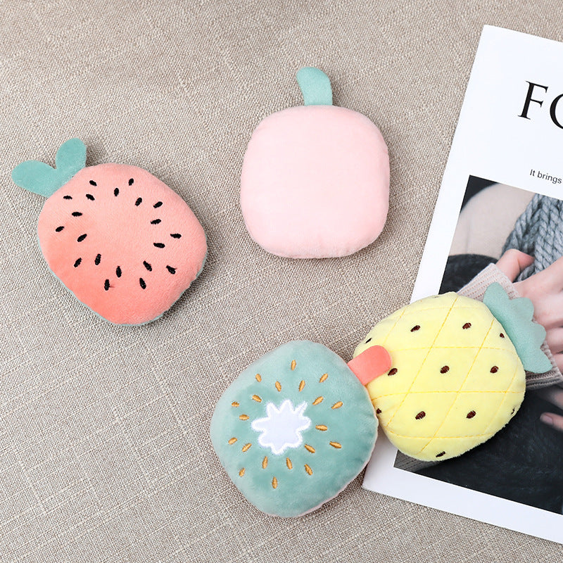 Small squeaky fruit plush toys for puppies, view 2