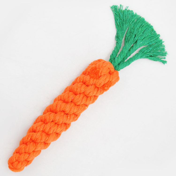 Plush rope dog tug toy milk tea cup or carrot, view 6