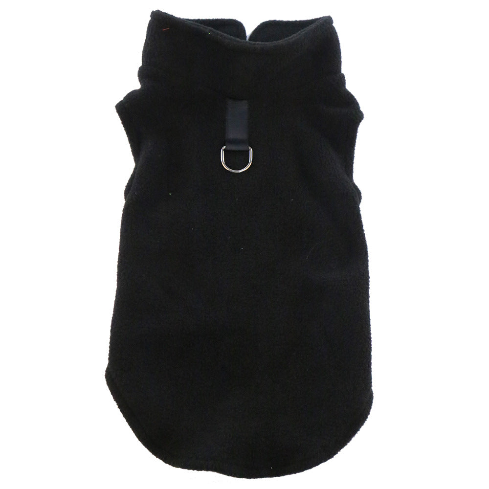 Warm polar fleece pullover vest for dogs, view 2