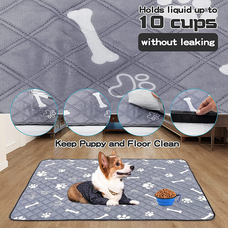 Reusable washable dog pee pad training mat, view 2