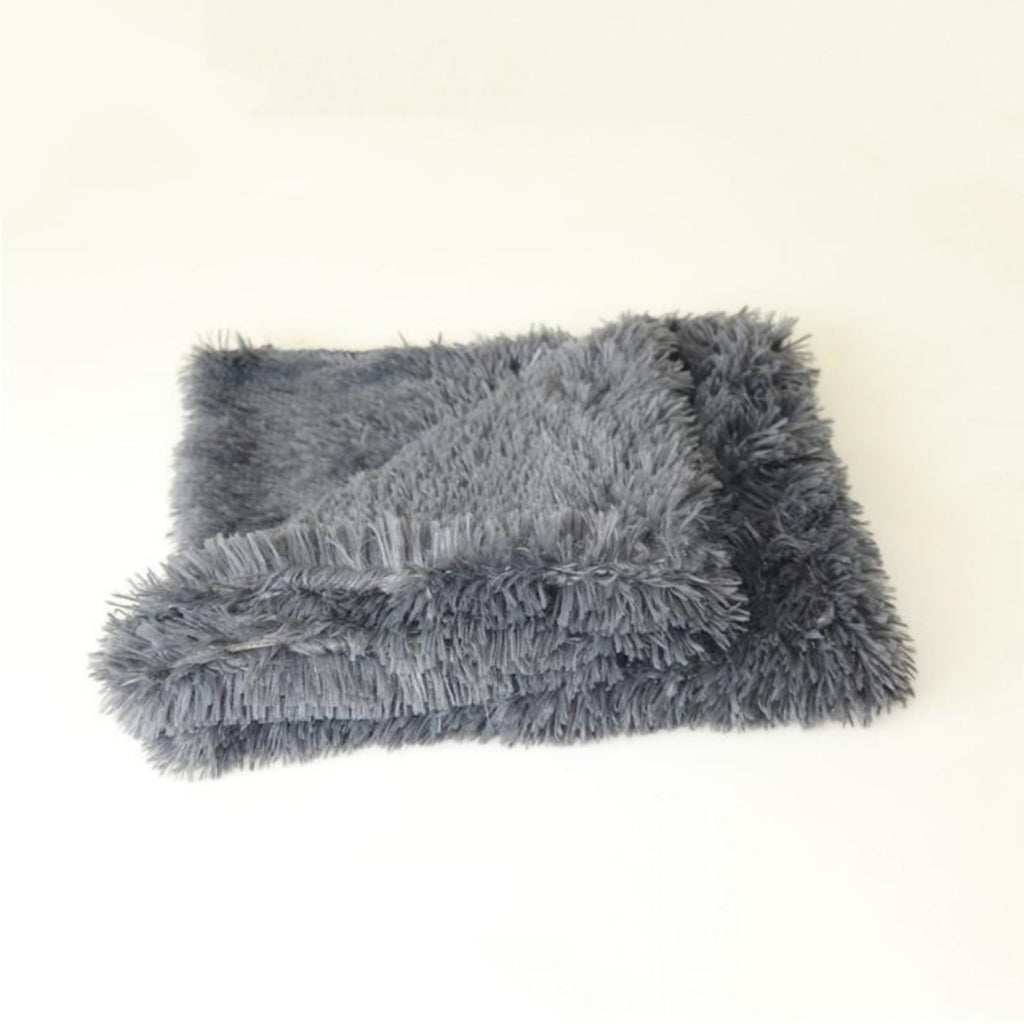 Double-sided plush cat blanket throw, view 2