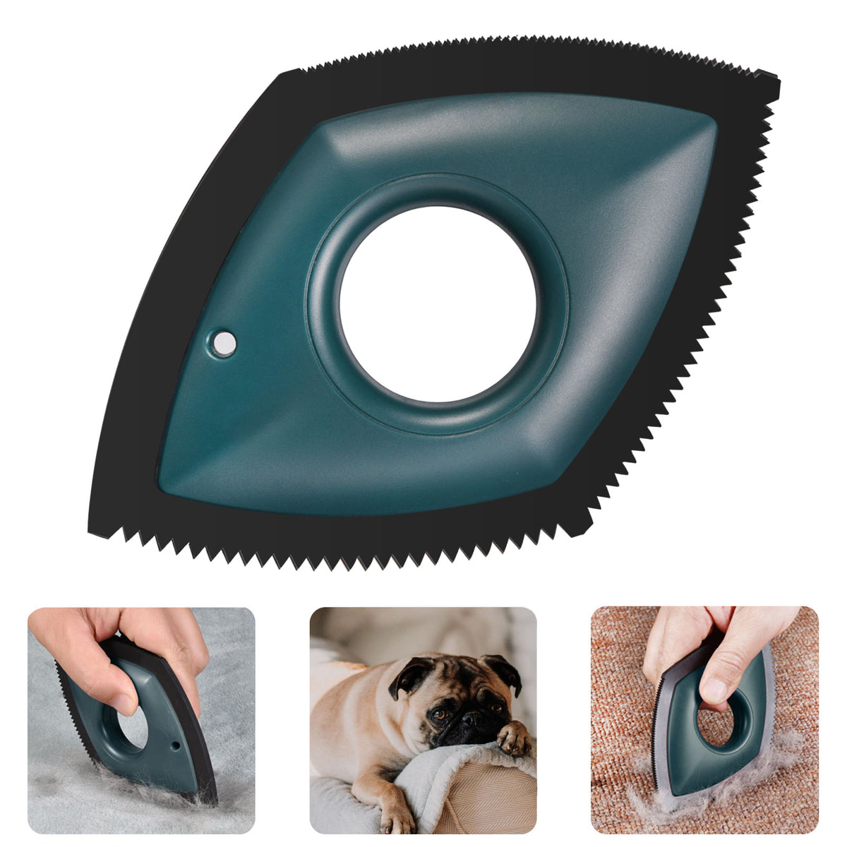 Rubber pet hair remover scraper for carpet, view 7