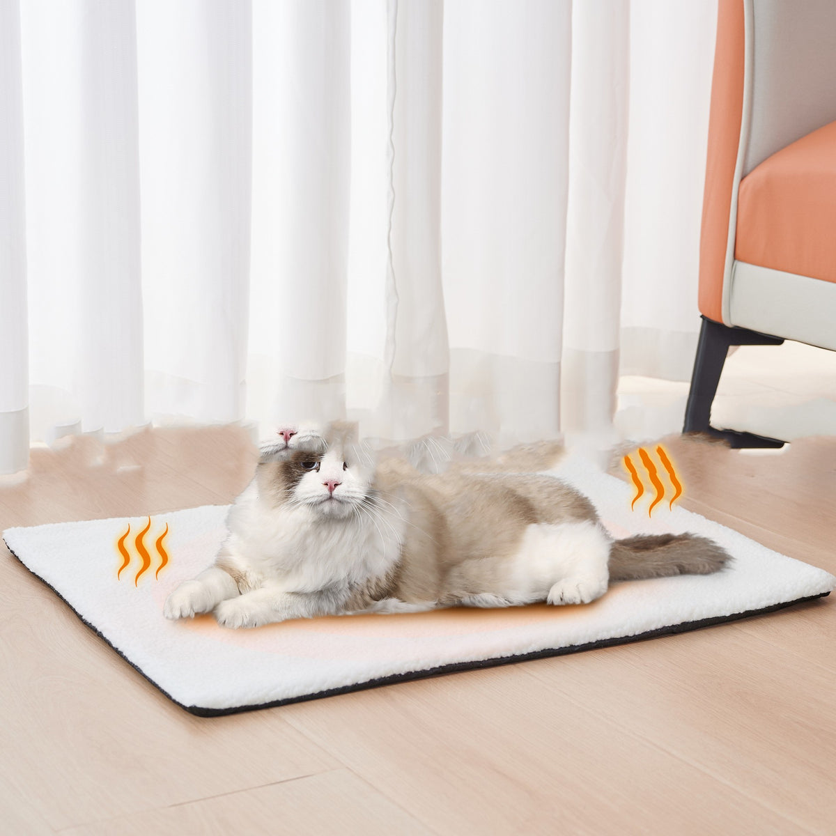 Berber fleece cat blanket mat for beds and sofas, view 4