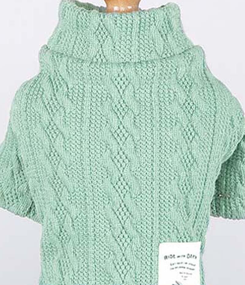 Rib knit turtleneck sweater for small dogs, view 5